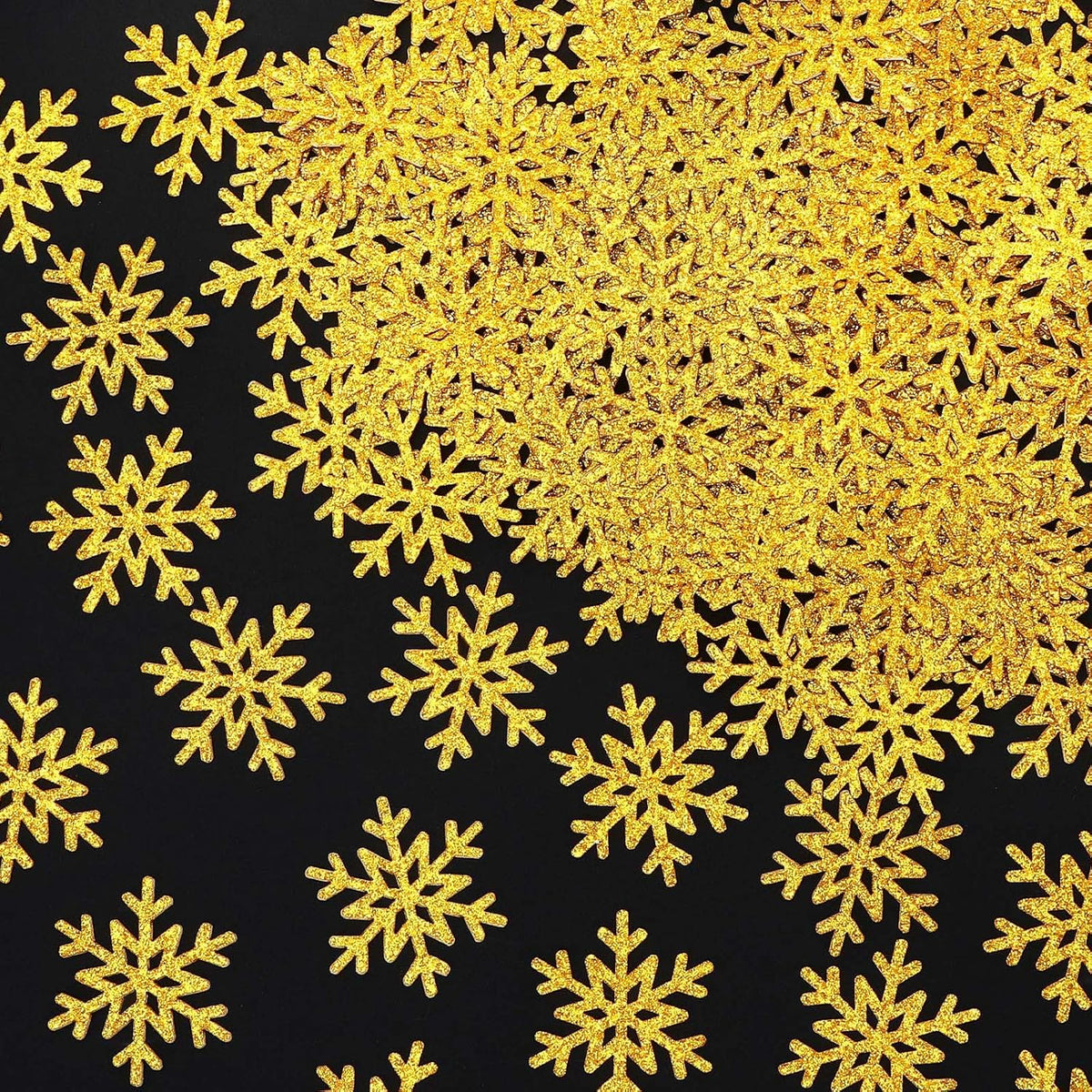 MARFOREVER Christmas Snowflake Glitter Confetti, Gold Snowflake Paper Confetti Winter Snow