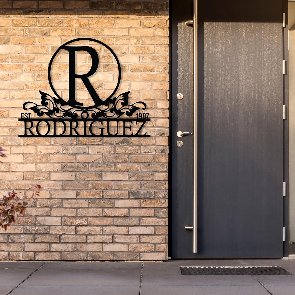 Personalized Metal Name Signs, Split Letter Monogram Wall Art Decor, Durable Steel Family Last Name