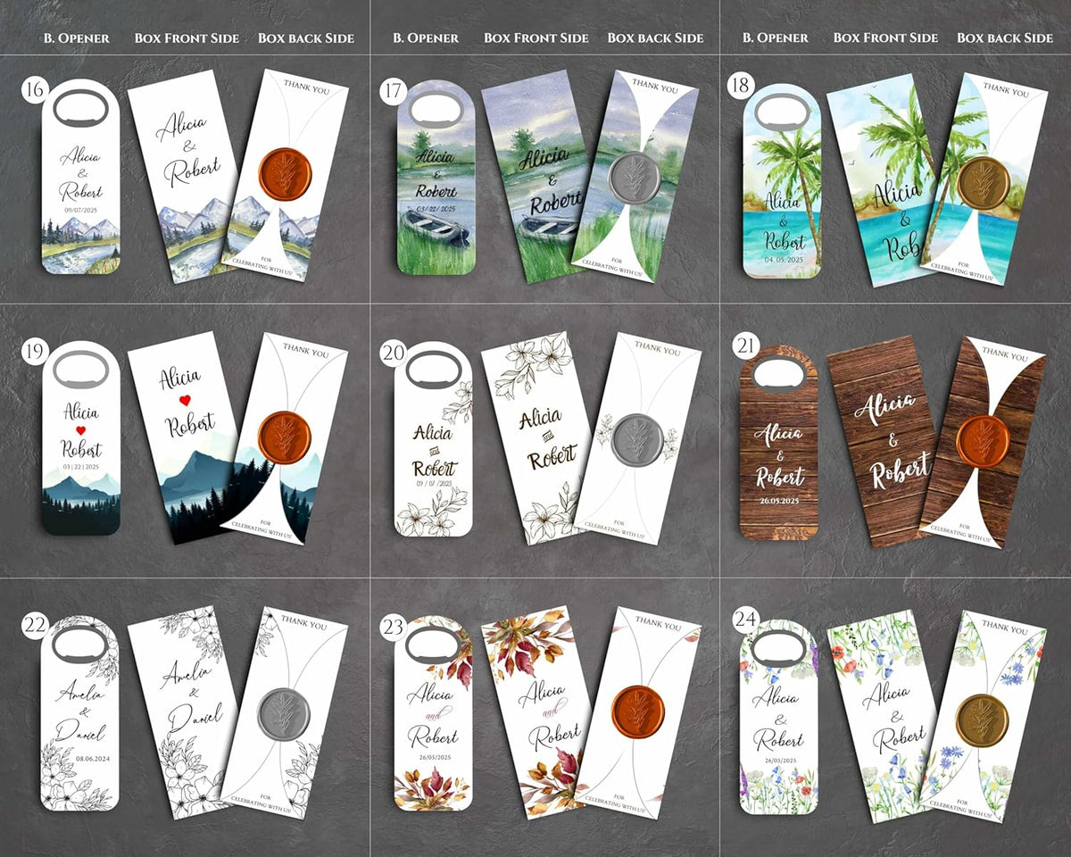 Wedding Bottle Opener Favors for Guests in Bulk, Hearts Shape Bottle Opener, Personalized Party