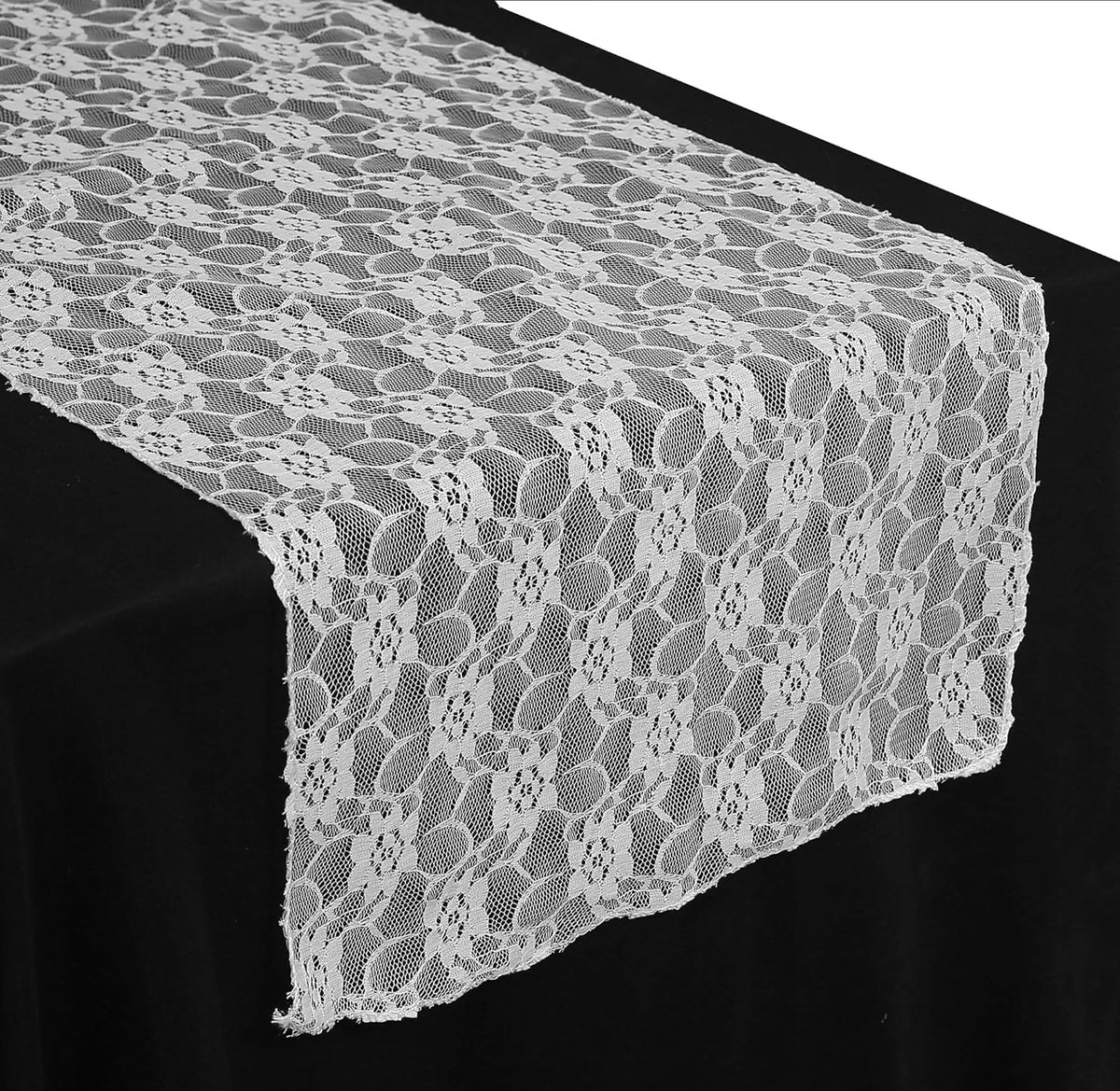 MDS Pack of 25 Wedding 12 x 108 inches Lace Table Runner for Wedding, Decorations for Birthday