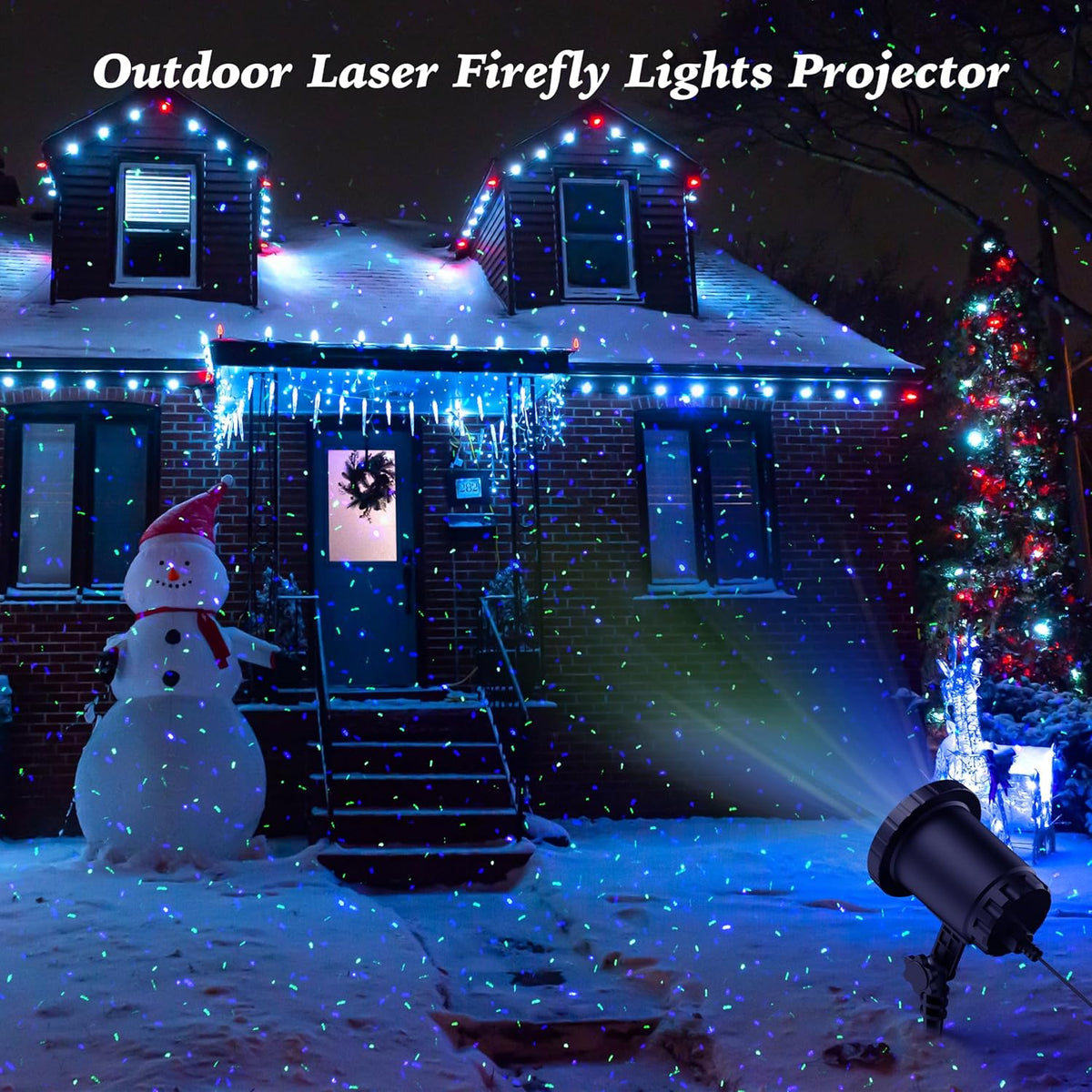 Christmas Laser Lights Projector Outdoor, AIRIVO 3 Color Motion Firefly Lights Projector, Moving