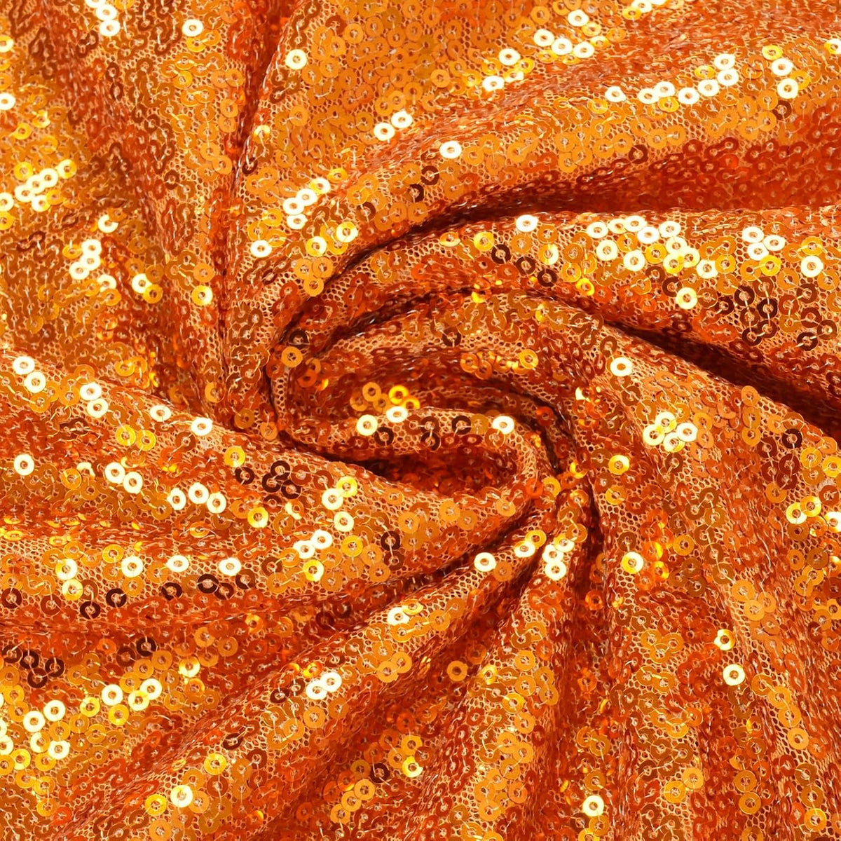 Eternal Beauty Orange Sequin Backdrop, 6x8 Ft Halloween Glitter Background Curtains for Shimmer