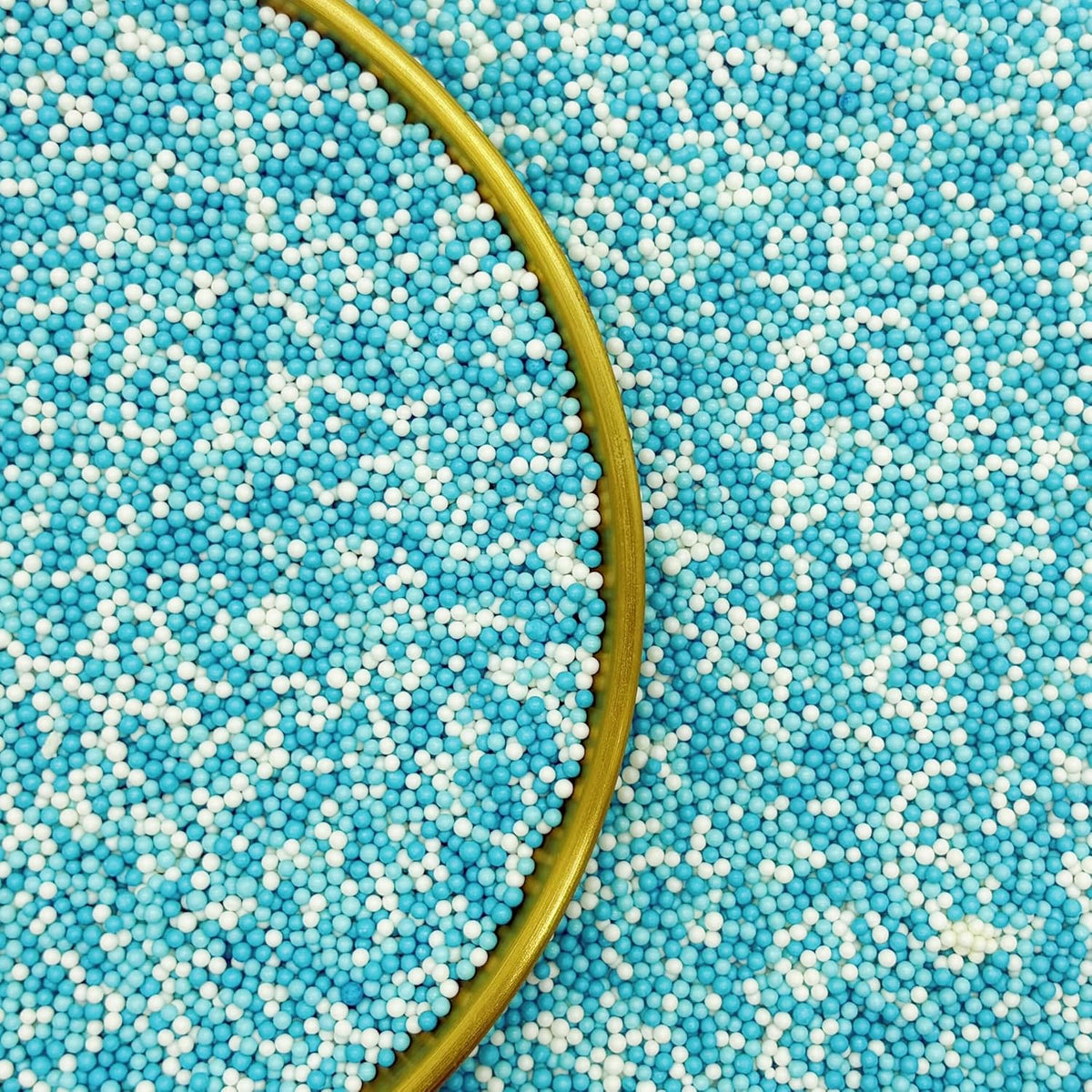 Edible Blue Series & White Sprinkles Candy 2mm Mini Pearls Cake Decorations Cupcake Toppers Cookie