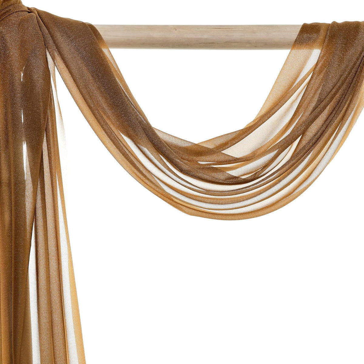 VDS Pack of 2 Panel (30 Inch X 40 Feet) Wedding Arch Draping Fabric Sheer Chiffon Fabric Drapery