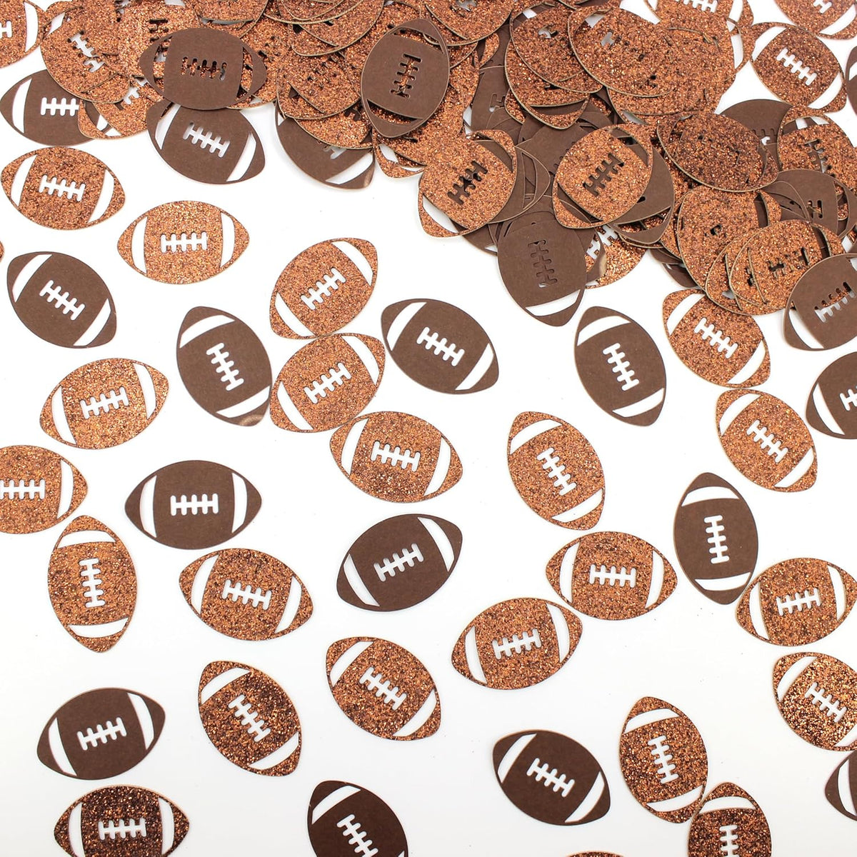 200PC Football Confetti for Table,Football Baby Shower Decorations, Football Birthday Party
