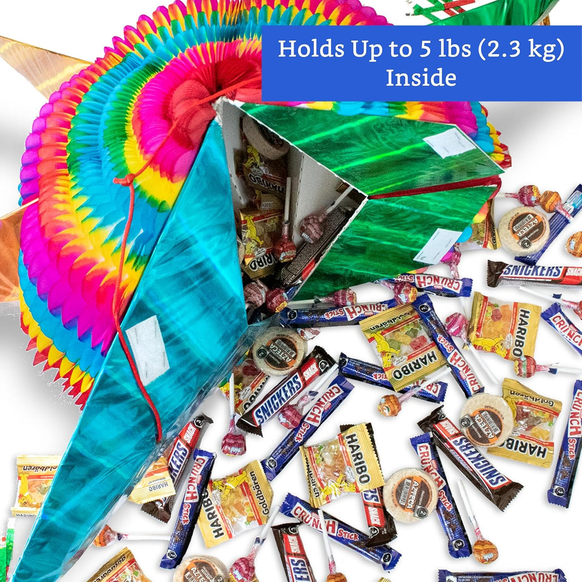 Mexican Piñata (Large 32 inches) - Authentic Handmade Foldable Large Pinata for Birthday Party