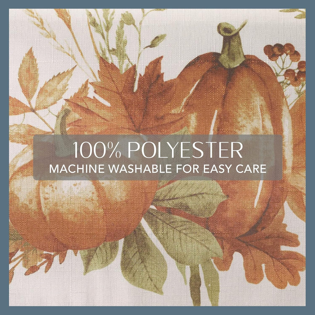Elrene Home Fashions Autumn Pumpkin Grove Wrinkle Resistant Tablecloth, 60"x120" Rectangle, Multi