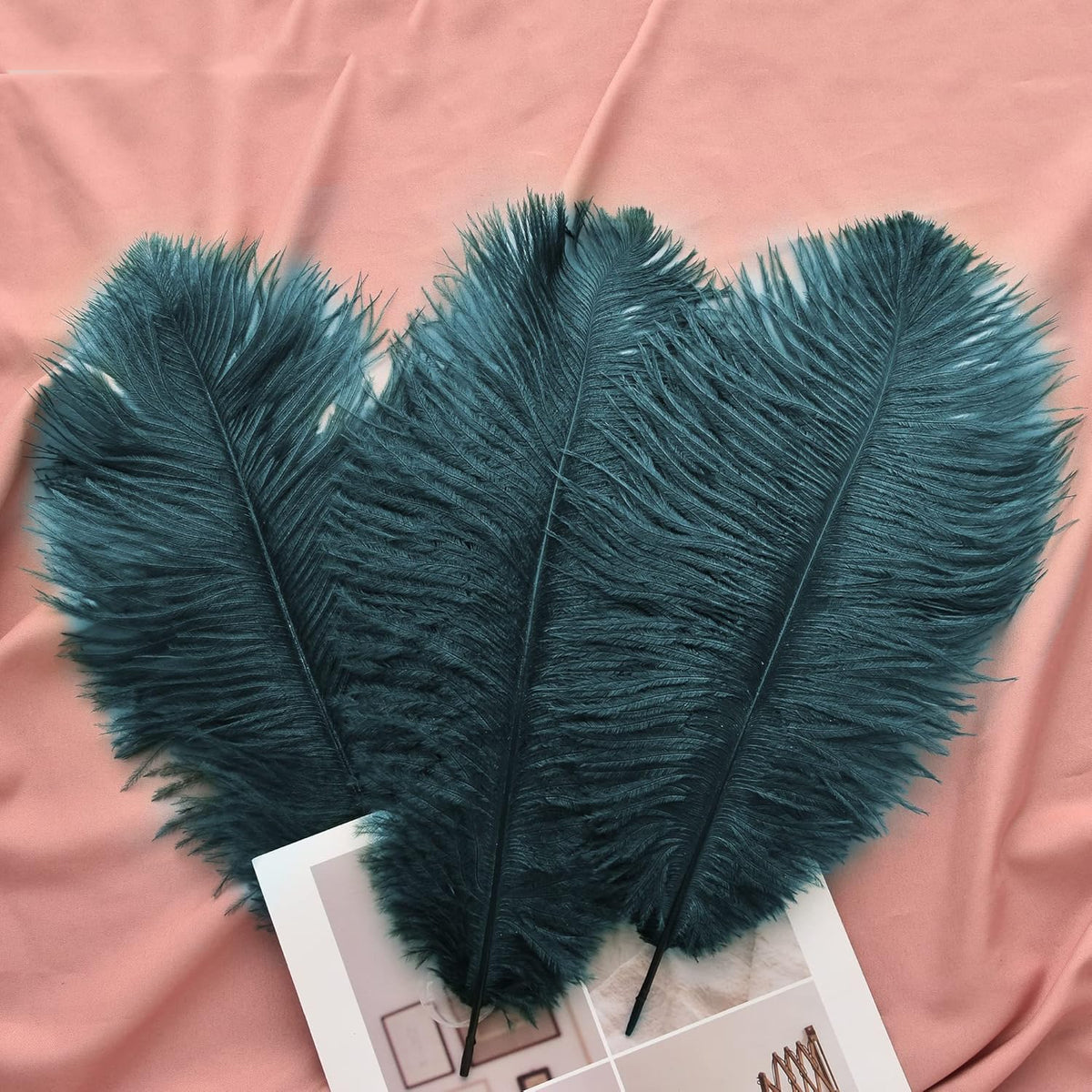 Ballinger Teal Ostrich Feathers Bulk - 24Pcs 12-14inch Feathers for Party Centerpieces,DIY Crafts