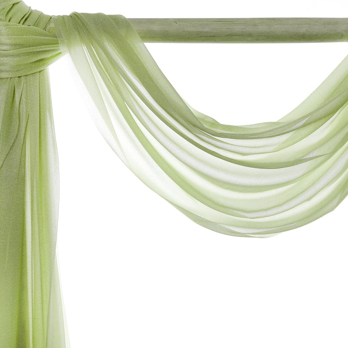 VDS Pack of 4 Panel (30 Inch X 20 Feet) Wedding Arch Draping Fabric Sheer Chiffon Fabric Drapery