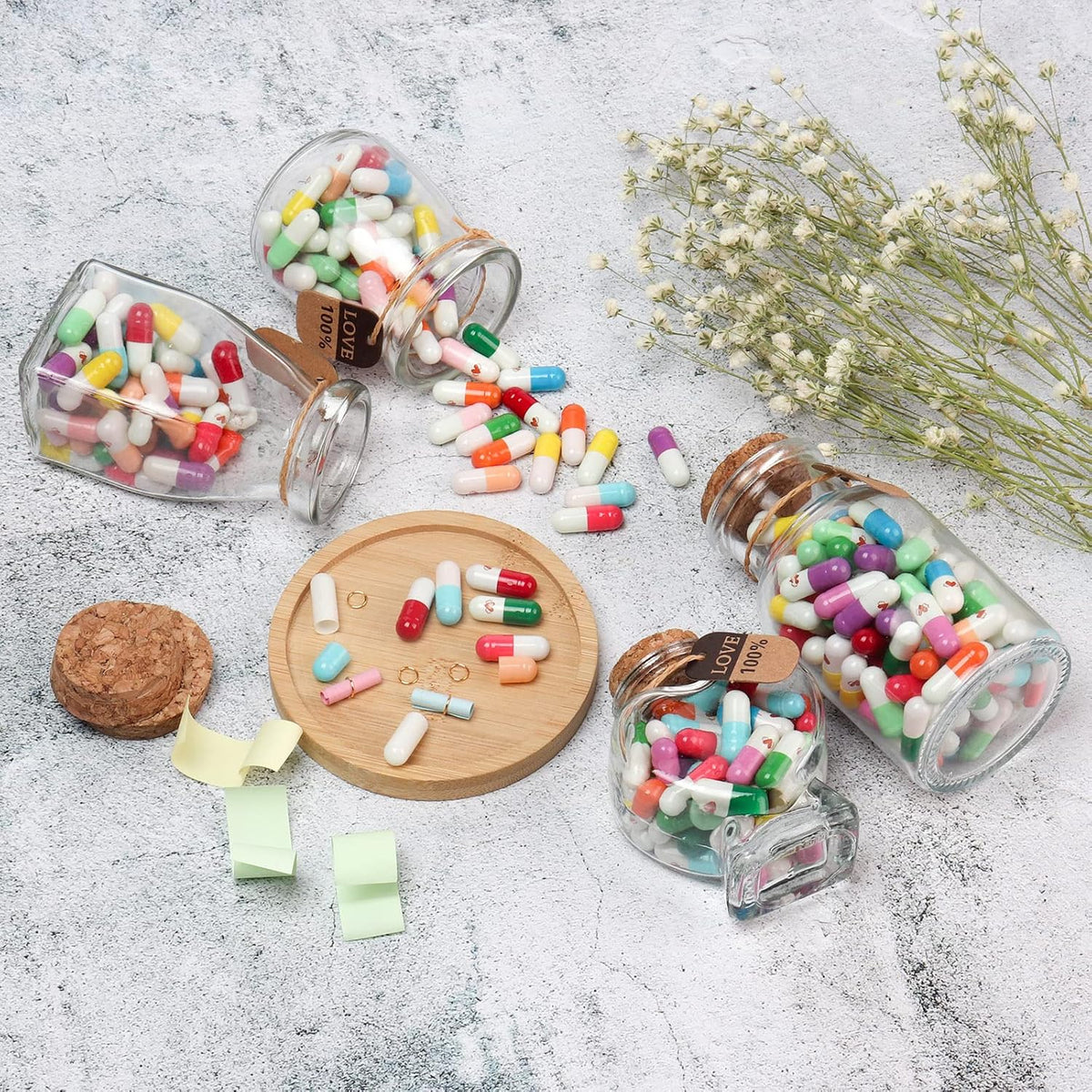 Capsule Letters Message in a Bottle - Love Letter for Valentine's Day, Birthday,Long Distance