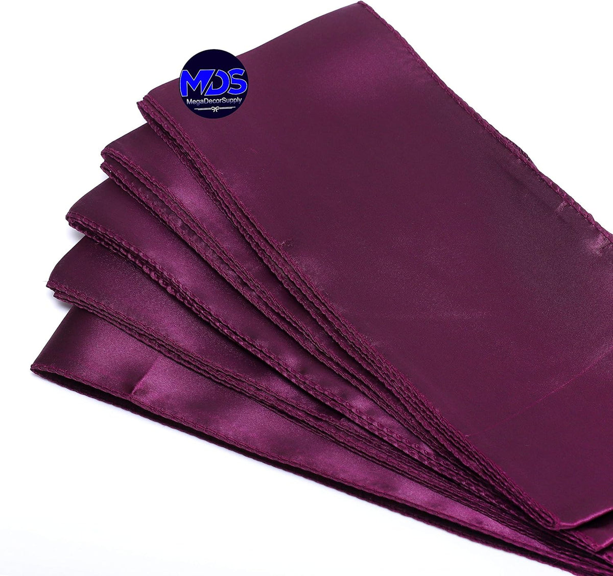 MDS Pack of 75 PCS Satin Chair Sashes Charmeuse Sateen Dining Chair Bows Ribbon Ties Back Sash for