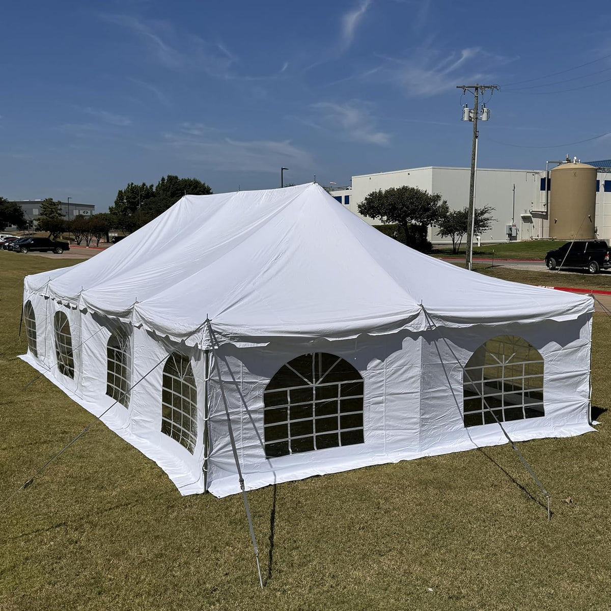 40'x20' PVC Pole Party Tent with Storage Bags, Tents for Parties, Fire Retardant (FR), Heavy Duty