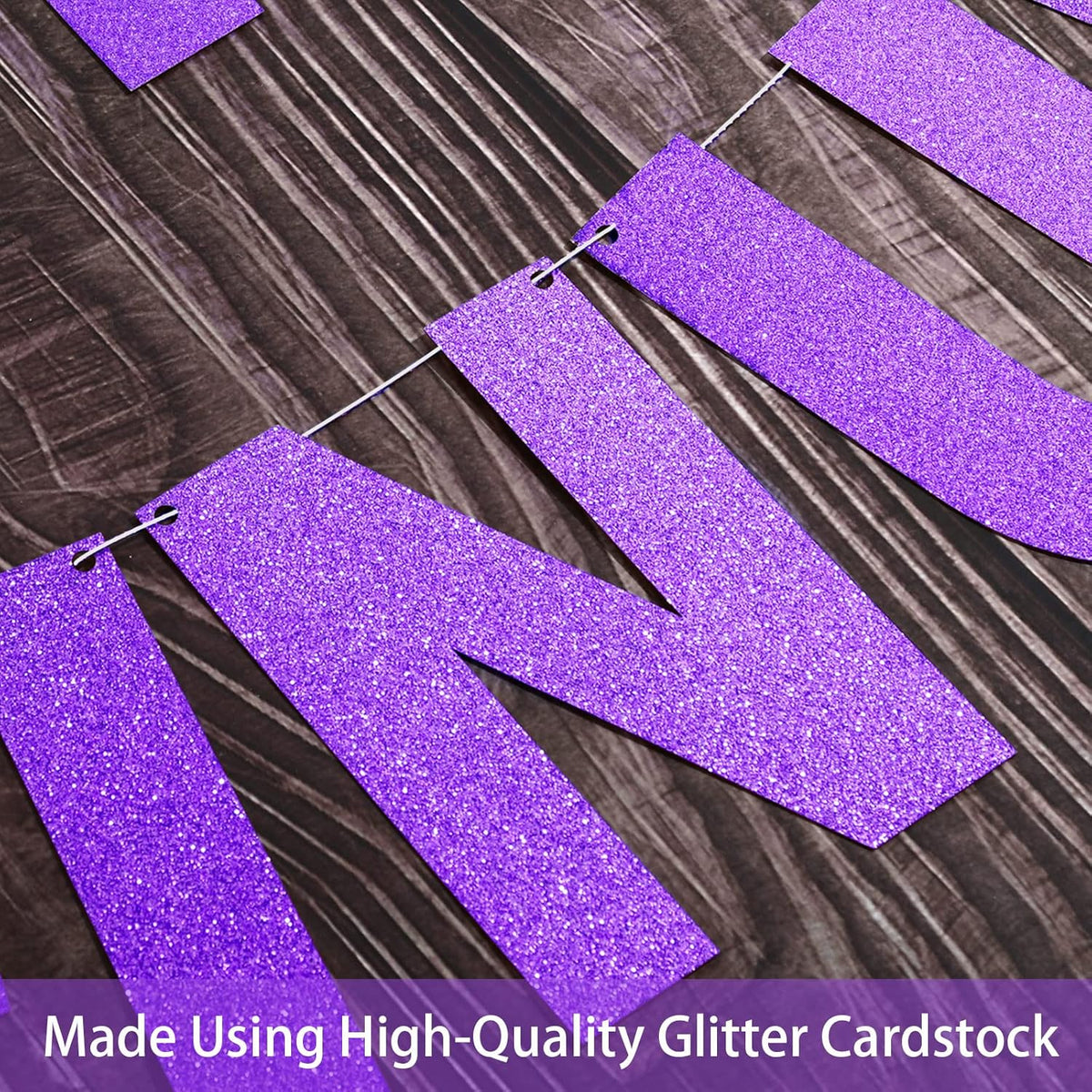 TaoBary 112 Pcs DIY Letter Custom Banner Glitter Customizable Banner Kit Including 107 Letters and