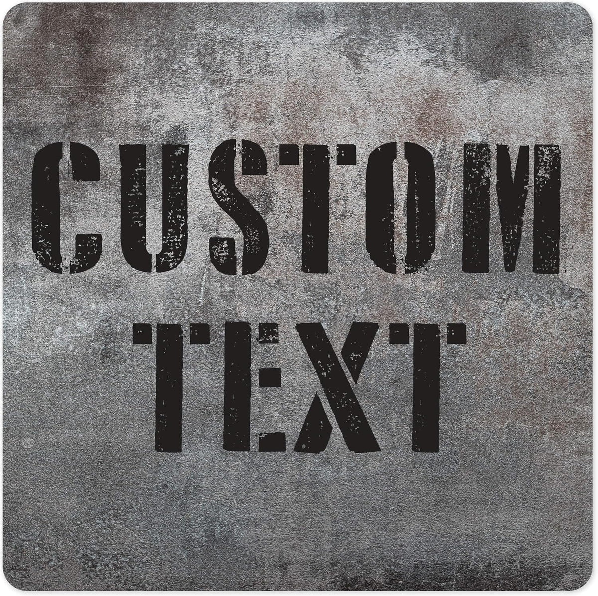Custom Sign, Custom Street Sign, 11 Font Colors, 13 Font Styles, 4 Hole Options, 22 Sizes, 36x36