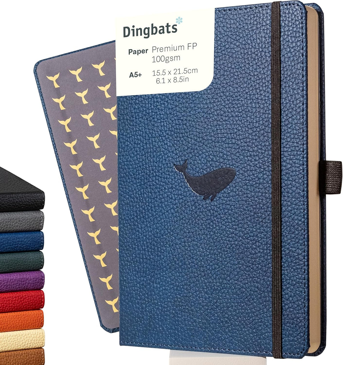 Dingbats* Wildlife Plain Writing Journal Notebook A5 - Vegan Leather Hardcover - Ideal for Work