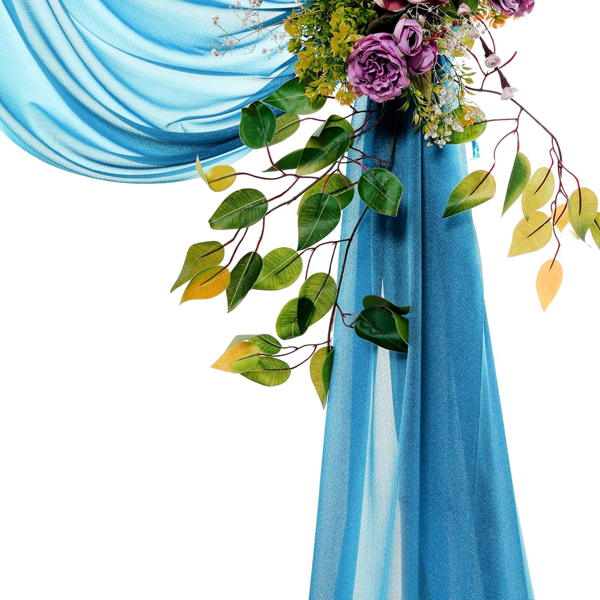 VDS Pack of 1 Panel (30 Inch X 30 Feet) Wedding Arch Draping Fabric Sheer Chiffon Fabric Drapery