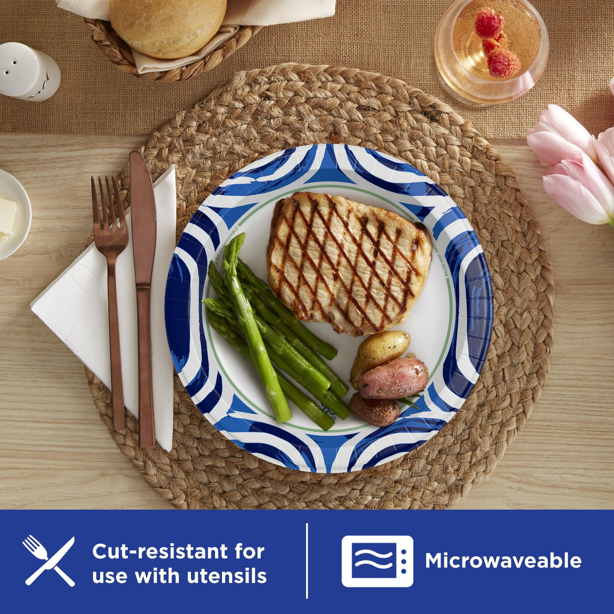 Dixie Ultra, Large Paper Plates, 10 Inch, 172 Count (4 packs of 43 plates), 3X Stronger*, Heavy