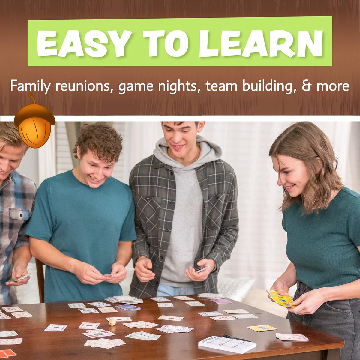Squirrel Products Completely Nuts Fast Paced Party Game, Card Game for 2-12 Players Ages 8 and Up