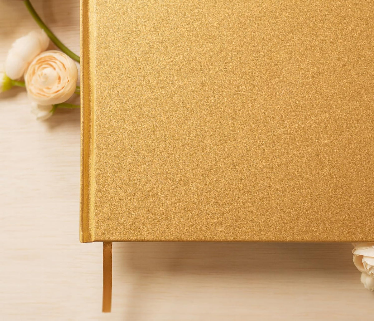 MUUJEE Personalized Guestbook in Gold - Premium Custom Modern Guest Book for Wedding Reception