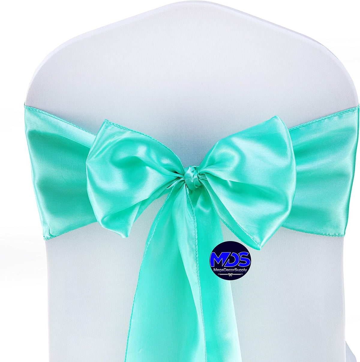 MDS Pack of 75 PCS Satin Chair Sashes Charmeuse Sateen Dining Chair Bows Ribbon Ties Back Sash for
