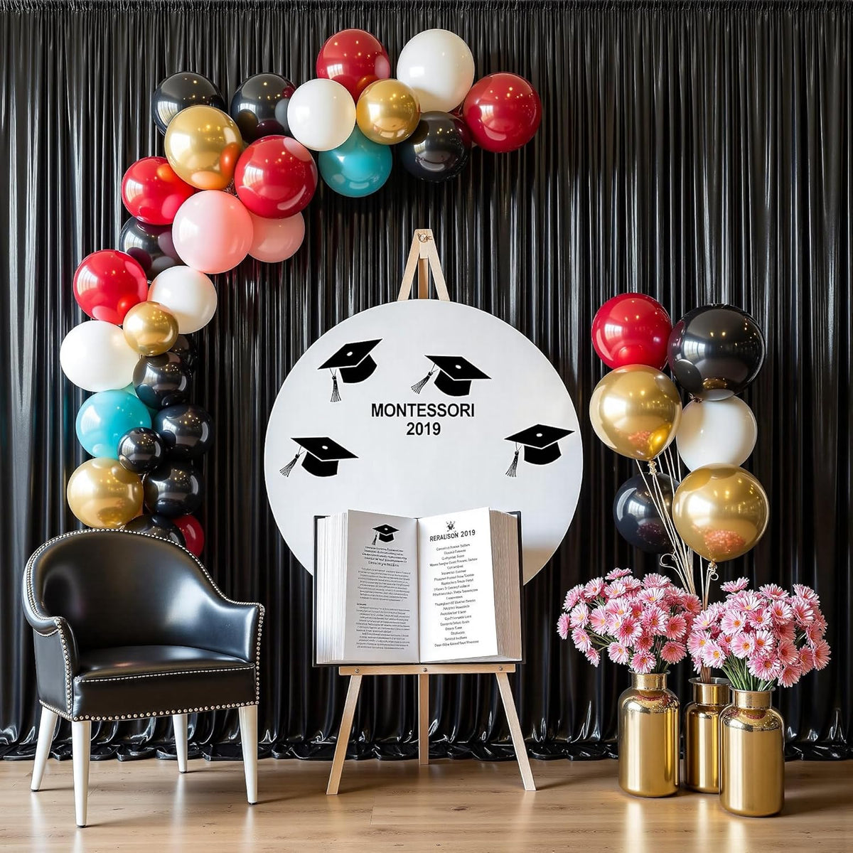 Outpain Thick 10 ft x 10 ft Black Sequin Backdrop Curtain for Parties, Wrinkle Free Glitter Photo