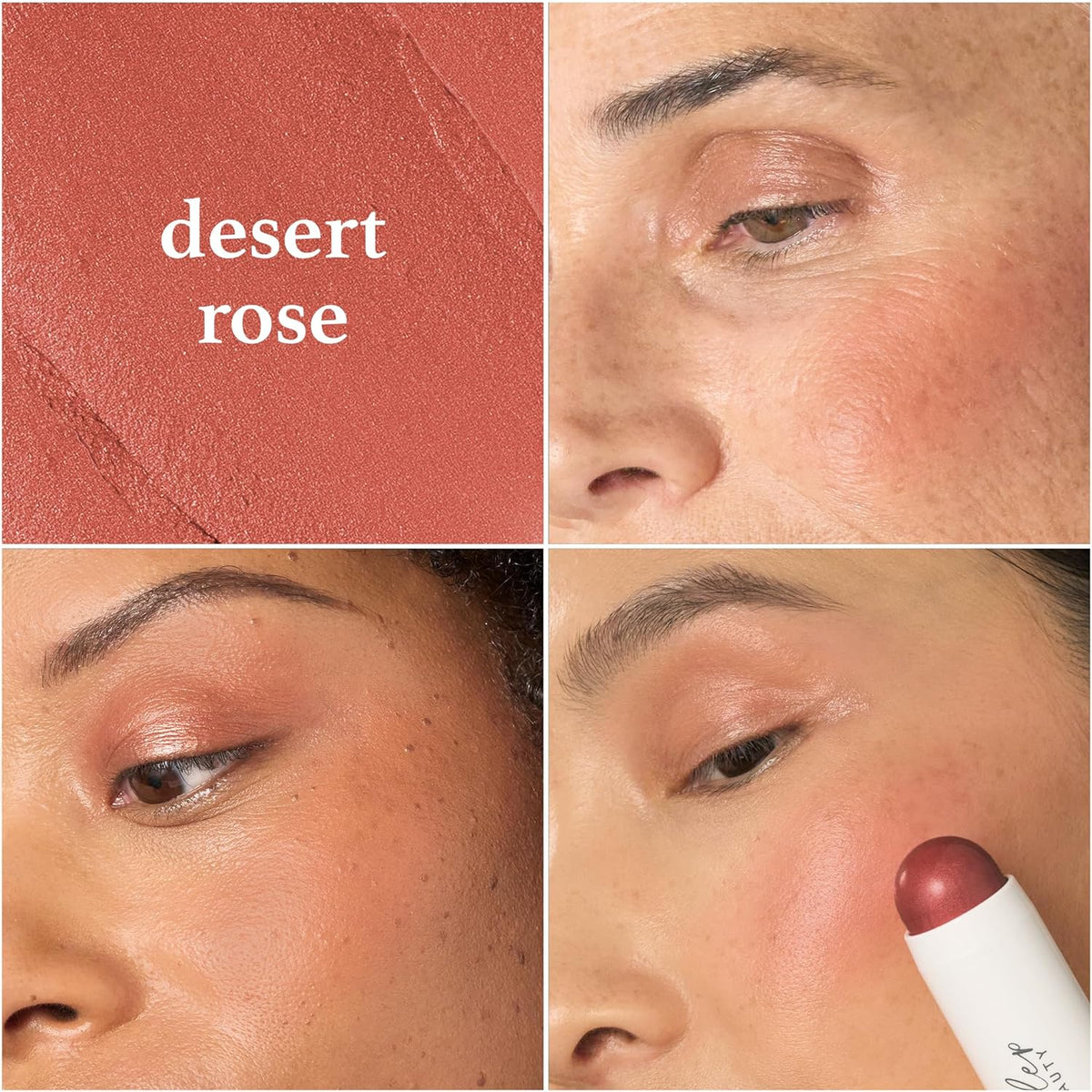 Julep Skip The Brush Cream to Powder Blush Stick - Desert Rose - Blendable and Buildable Color