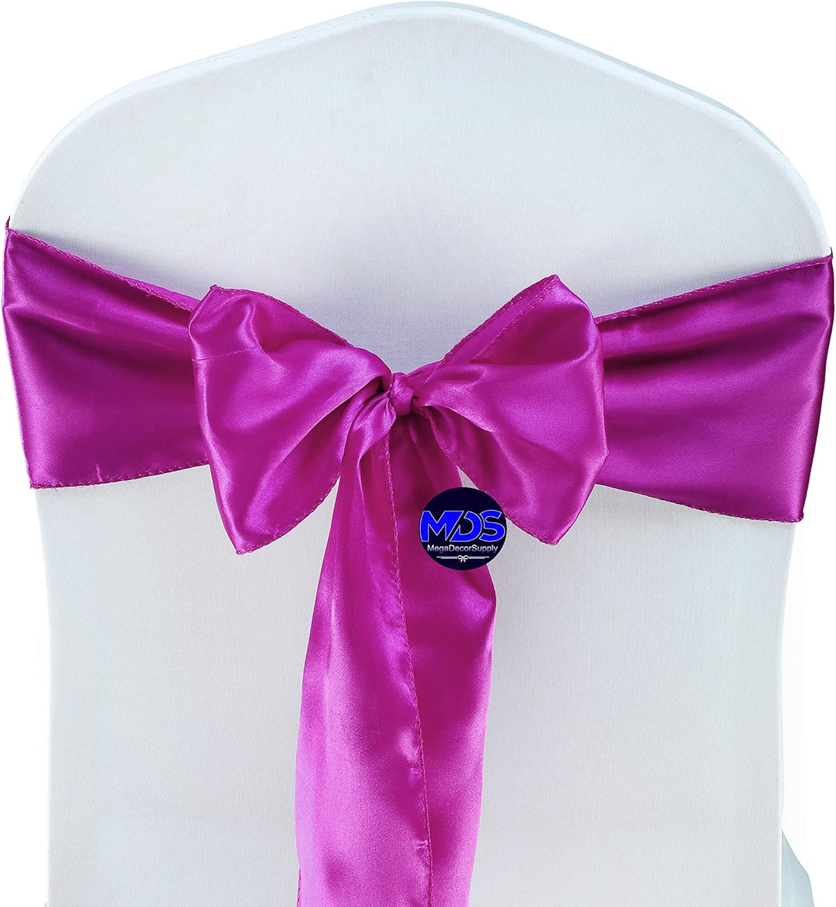 MDS Pack of 300 PCS Satin Chair Sashes Charmeuse Sateen Dining Chair Bows Ribbon Ties Back Sash for