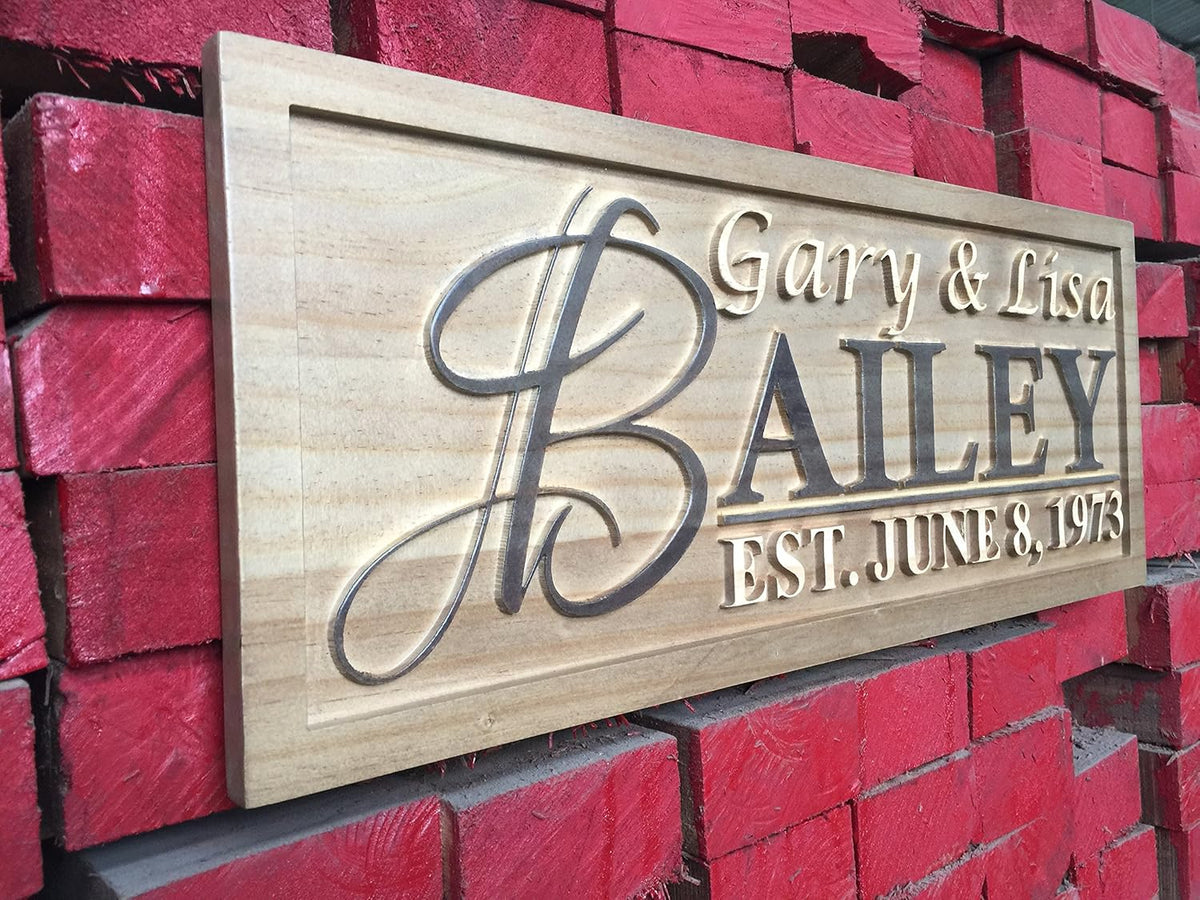 ADVPRO Personalized Custom Made Solid Pine Wood rustic home sign décor - wedding, anniversary