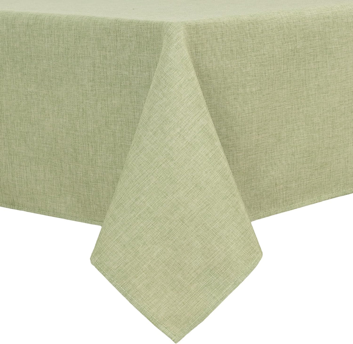 Hiasan Faux Linen Rectangle Tablecloth - Wrinkle and Stain Resistant Washable Table Cloth for