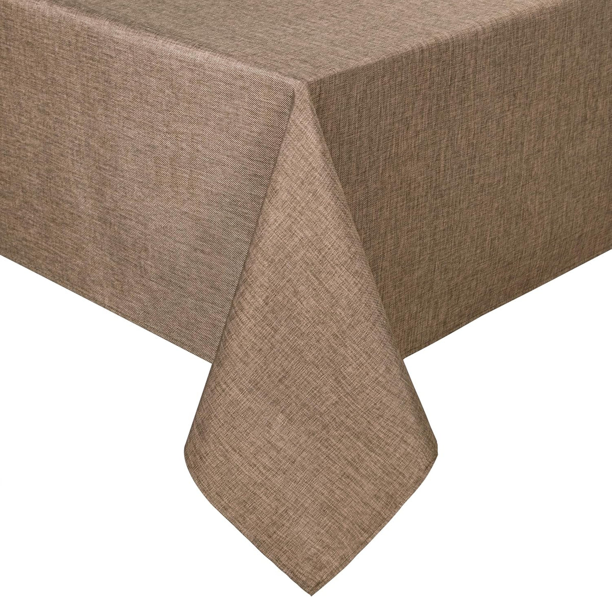 Hiasan Faux Linen Rectangle Tablecloth - Wrinkle and Stain Resistant Washable Table Cloth for