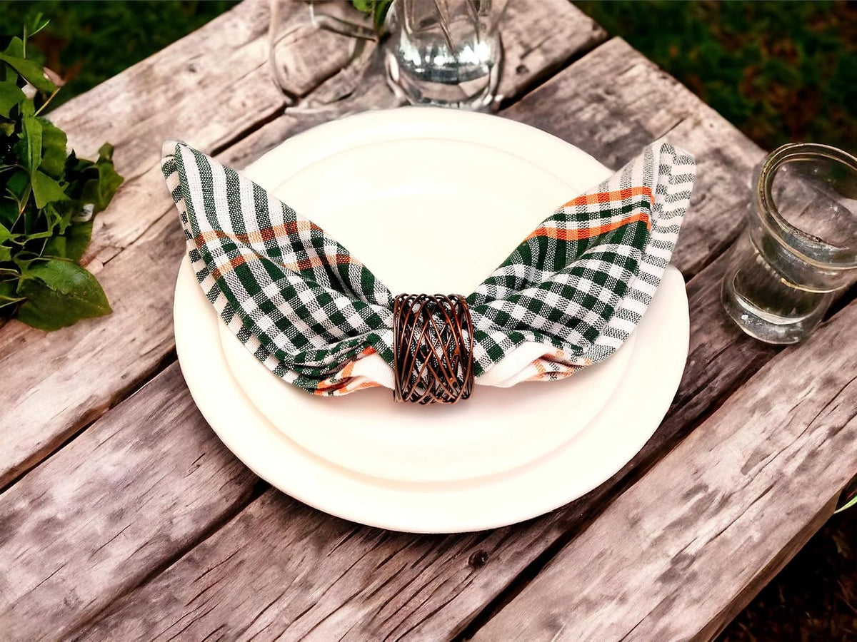 Twisted Wire Mesh Napkin Rings Holders Set of 12 - Heavy Duty Metal Napkin Rings for Décor, Dinner