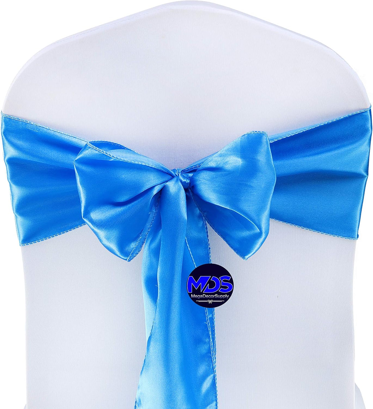 MDS Pack of 200 PCS Satin Chair Sashes Charmeuse Sateen Dining Chair Bows Ribbon Ties Back Sash for