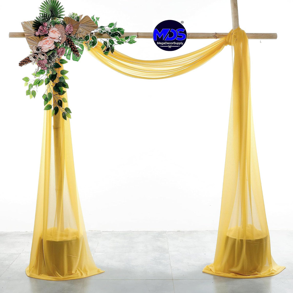 MDS Halloween Chiffon Draping Fabric - 1 Panel, 30" Wide x 30ft Long - Sheer Spooky Arbor & Canopy
