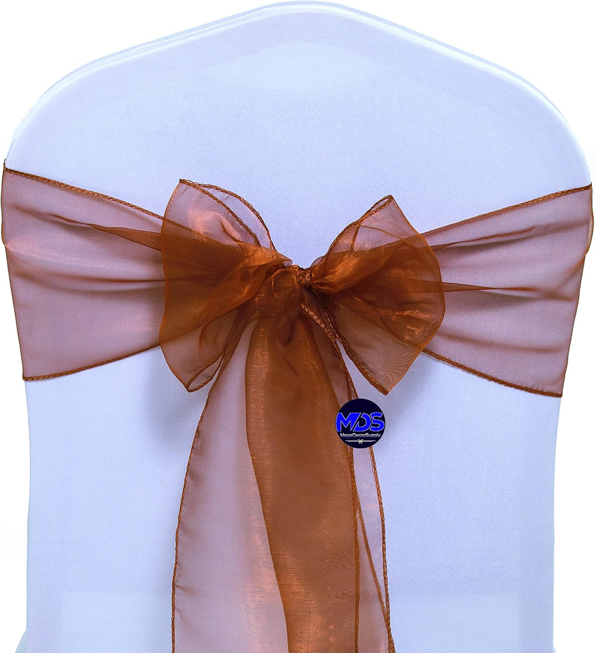 MDS Pack of 150 PCS Organza Chair Sashes Wider Dining Chair Bows Ribbon Tie Back for Wedding Party