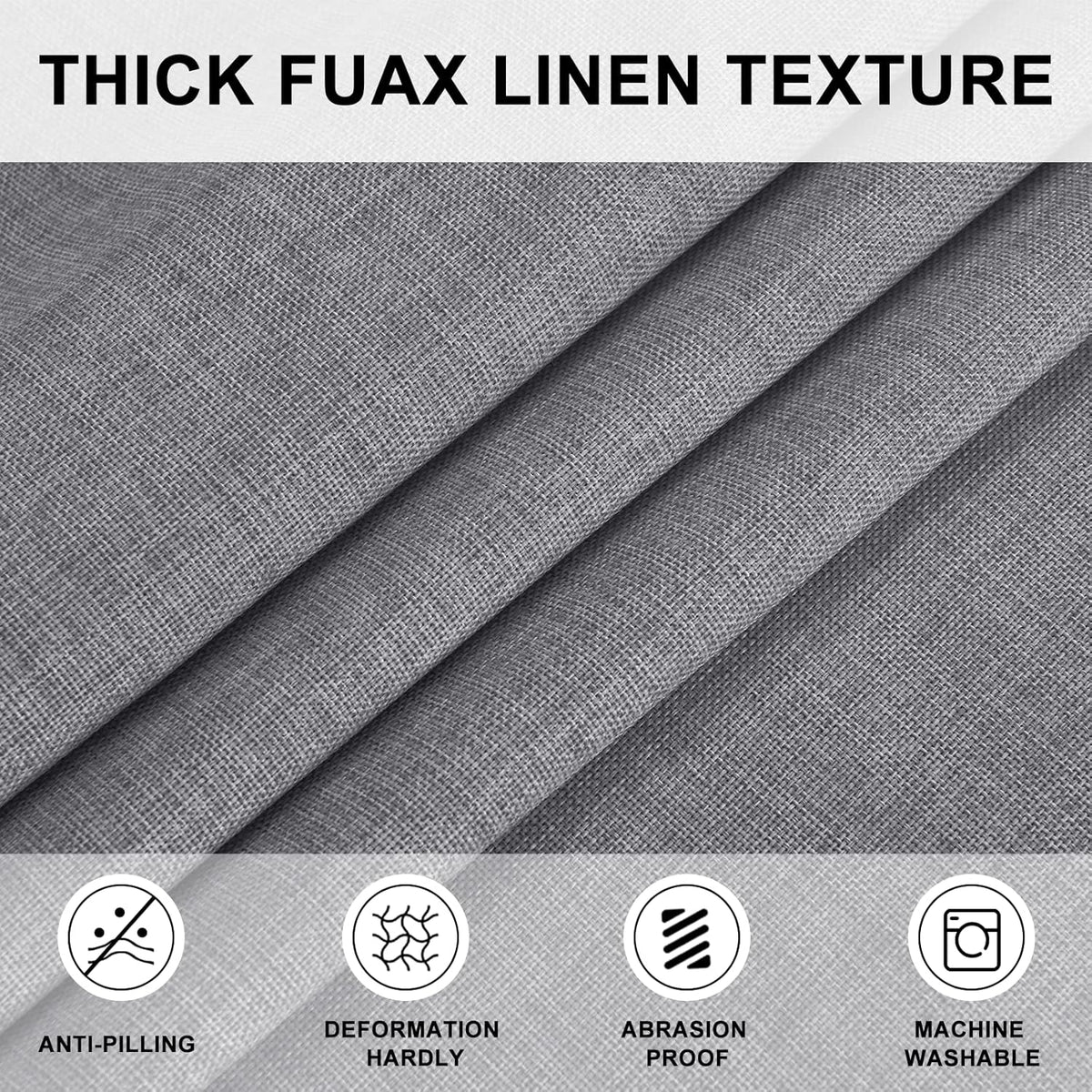 Hiasan Round Linen Tablecloth 70 Inch - Wrinkle and Stain Resistant Washable Polyester Fabric Table