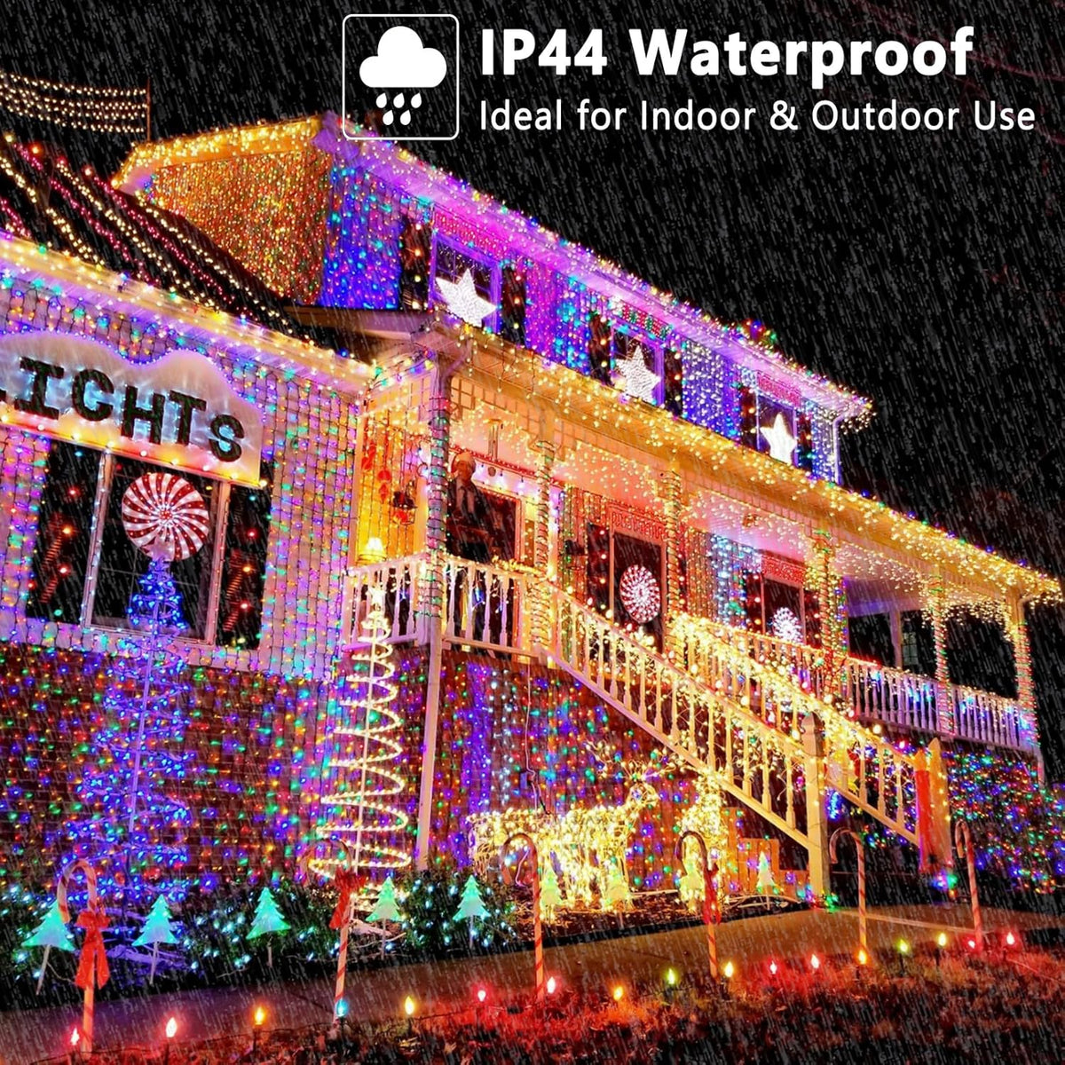 BrizLabs Christmas Lights, 180ft 500 LED Color Changing Christmas Lights with Remote Timer, 11