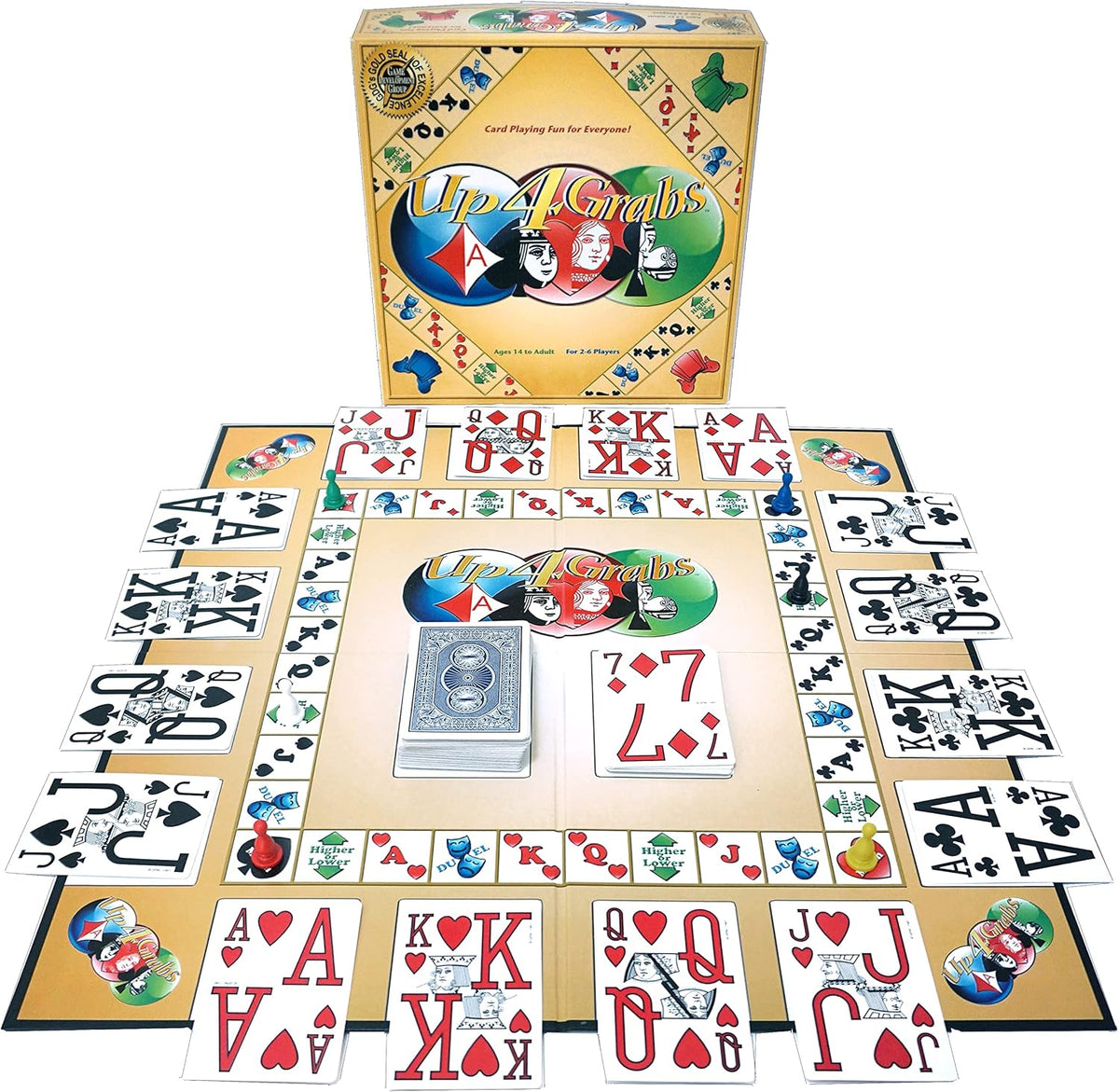 Up 4 Grabs – The Wild Card-Playing Board Game Packed with Twists and Turns – Classic Family & Adult