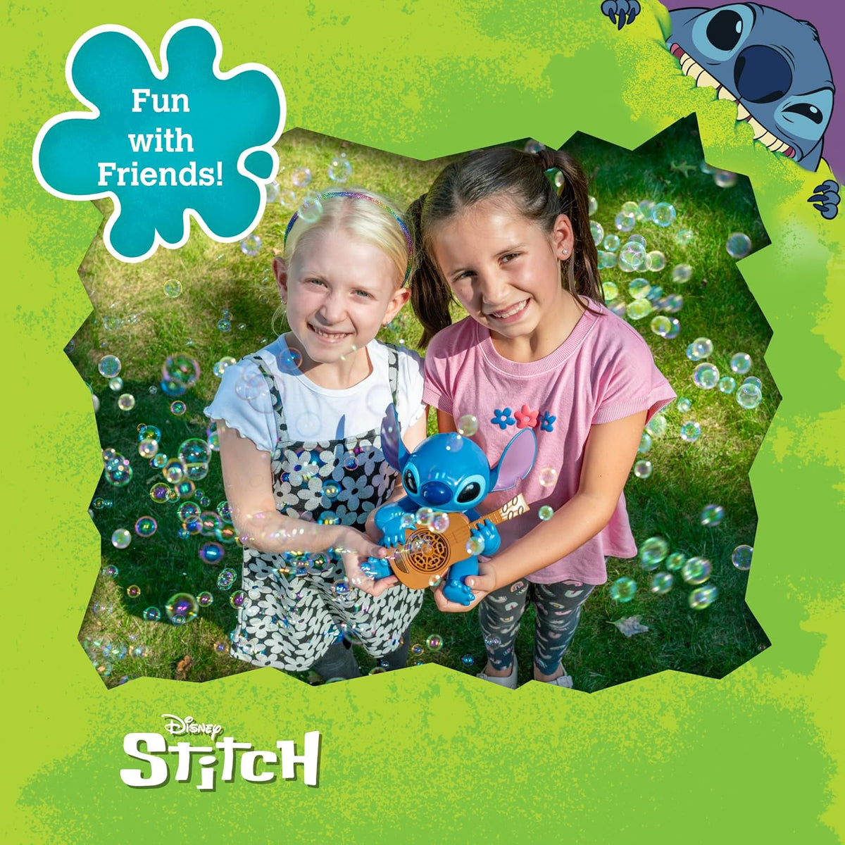 Stitch NO Spill Musical Bubble Machine | Bubble Toy for Toddlers and Kids | Amazon Toys Exclusive