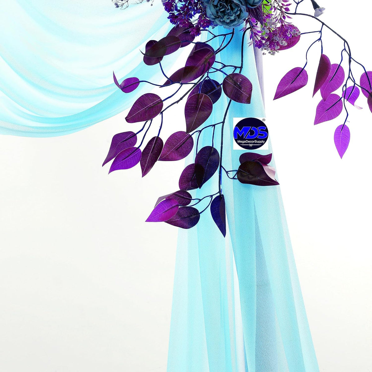 MDS Halloween Chiffon Draping Fabric - 1 Panel, 30" Wide x 20ft Long - Sheer Spooky Arbor & Canopy