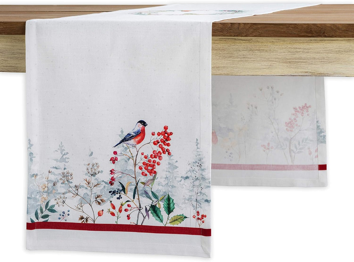 Maison d' Hermine Table Runner 100% Cotton Single Layer Table Runners 90 inches Long Decorative for