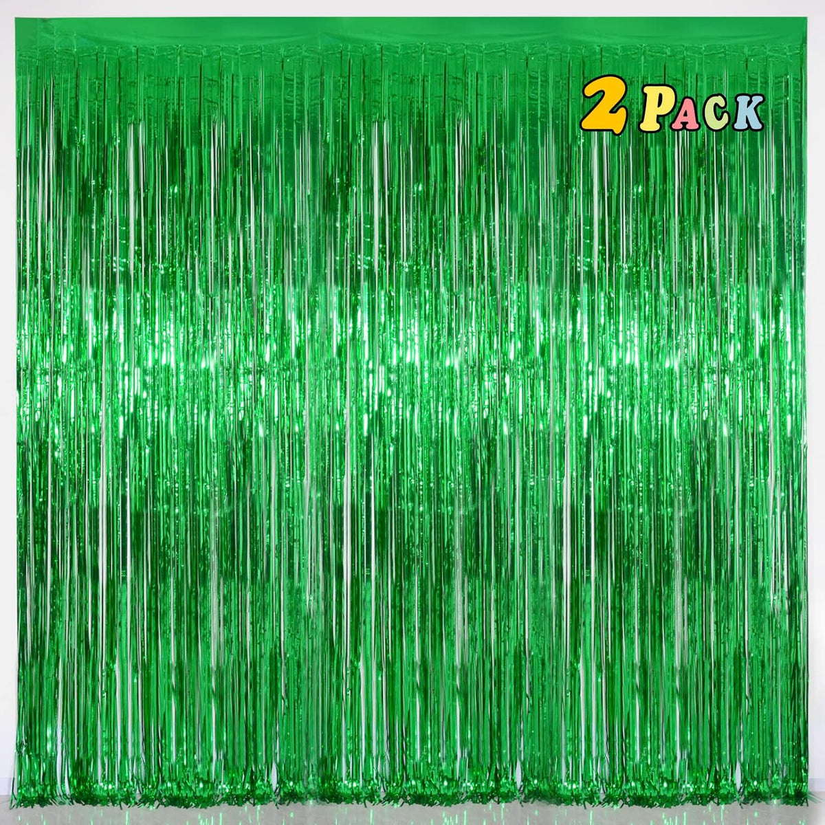 Melsan St Patricks Day Decorations, Tinsel Foil Fringe Curtains for St Patricks Day Decorations