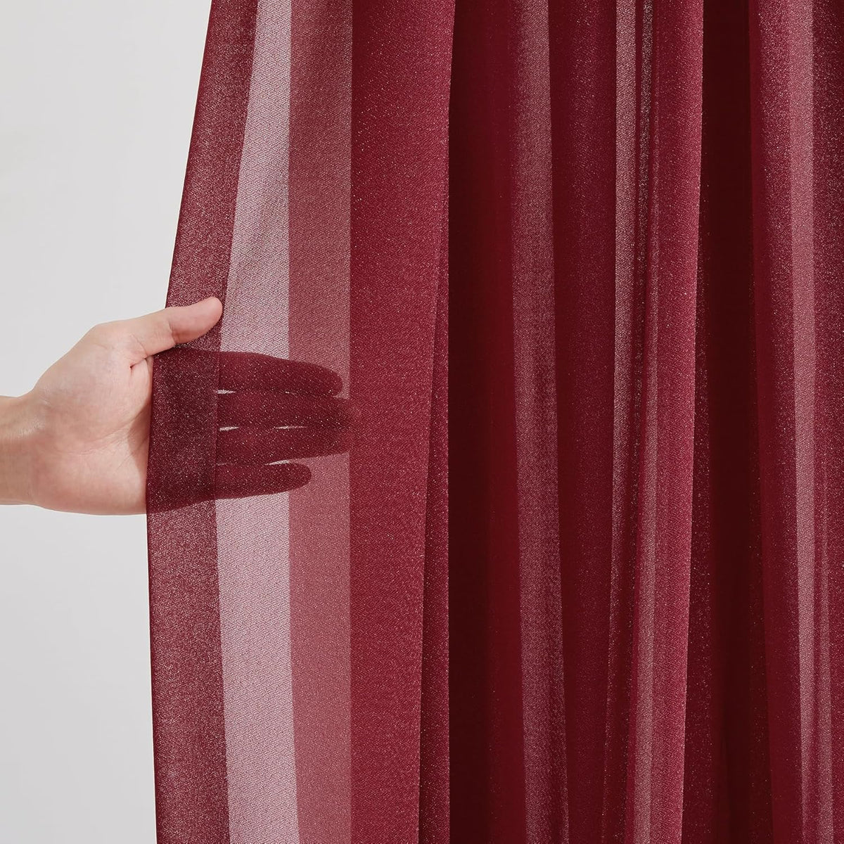 Burgundy Wedding Arch Draping Fabric 1 Panel 30'' x 20FT Burgundy Drapes Sheer Fabric Backdrop