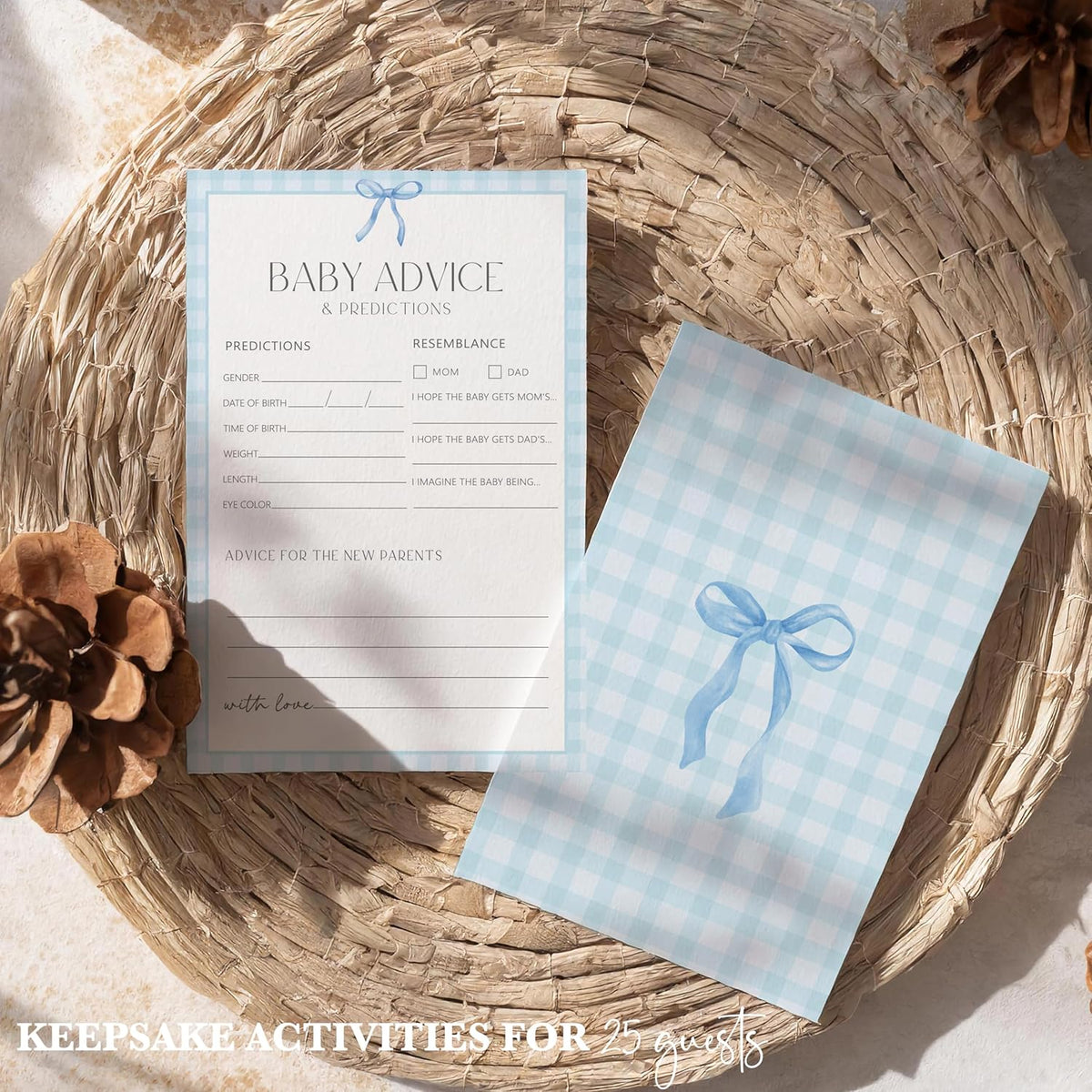 Advice For New Parents Baby Shower, Baby Predictions & Advice Cards For Baby Shower Games