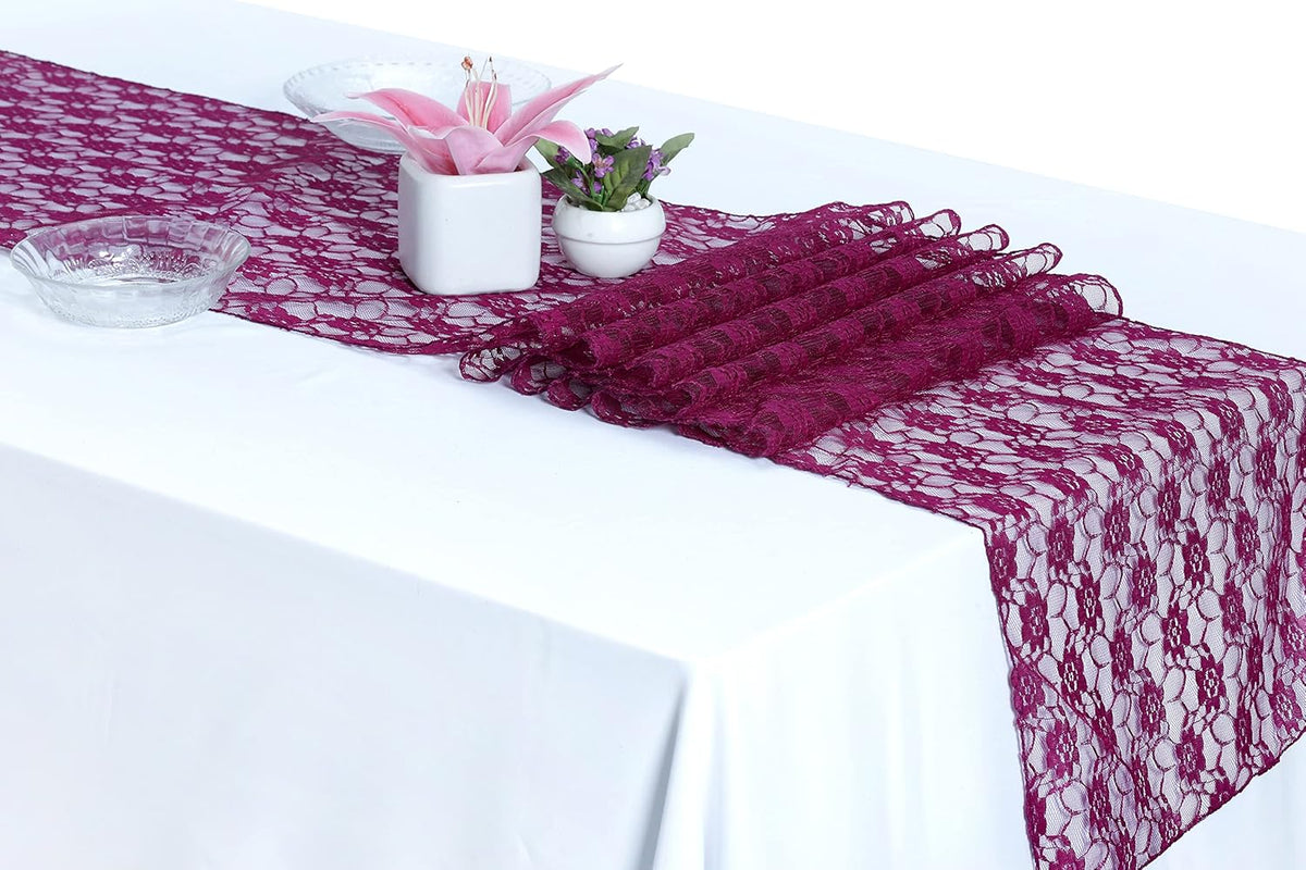 MDS Pack of 12 Wedding 12 x 108 inches Satin Table Runner for Wedding, Decorations for Birthday