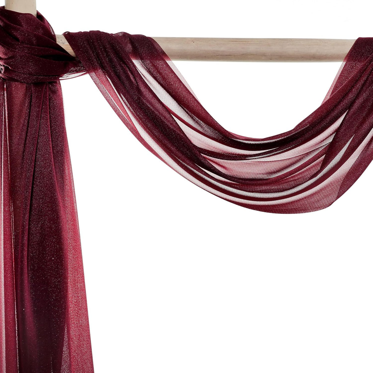 VDS Pack of 1 Panel (30 Inch X 30 Feet) Wedding Arch Draping Fabric Sheer Chiffon Fabric Drapery