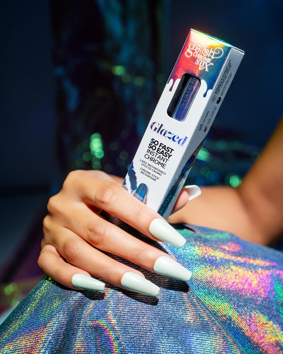 Gelish Chrome Stix, Chrome Nail Powder, Nail Art for Stunning Metallic Finish, Long-Lasting, Easy