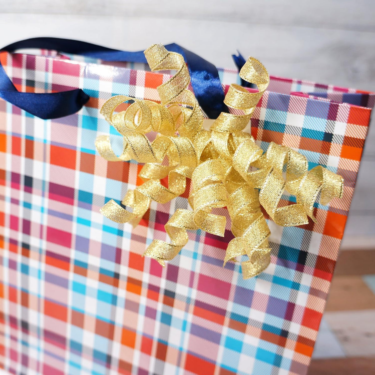 CT CRAFT LLC Gold Metallic Burst Curly Ribbon Bow 4" Wide x 6 Counts Gift Wrapping Pre-Tied
