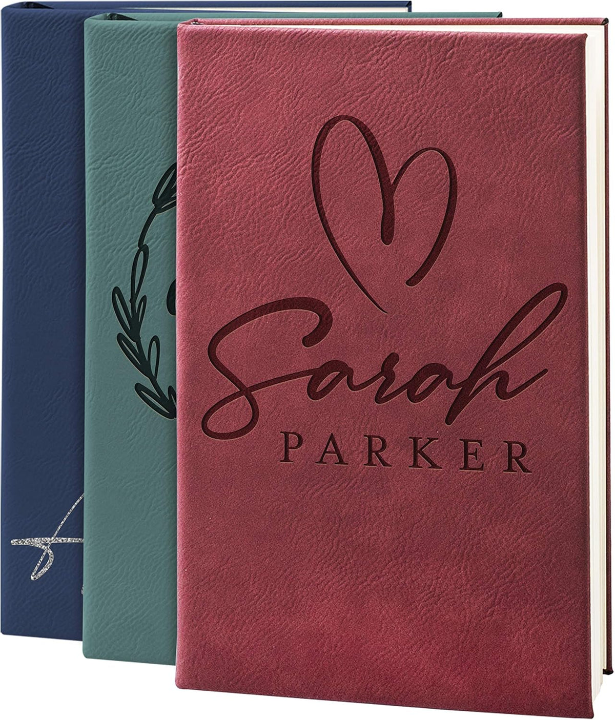 GIFTBYGIFTY Personalized Leather Journal Notebooks for Women | 12 Design, 9 Color - Burgundy |