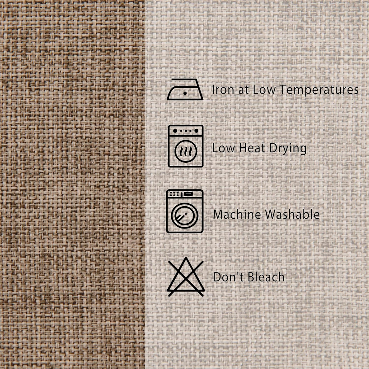 Hiasan Faux Linen Rectangle Tablecloth - Wrinkle and Stain Resistant Washable Table Cloth for