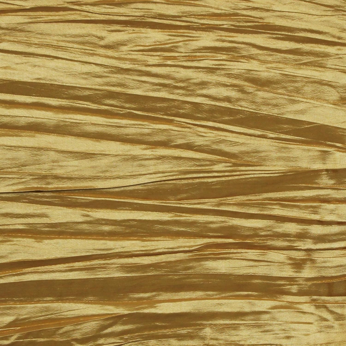 YOUR CHAIR COVERS - 90 x 132 inch Rectangular Crinkle Taffeta Tablecloth - Gold, Rectangle Table